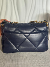 Load image into Gallery viewer, CHANEL 19 Size SMALL 26 cms series 31 Navy Lambskin Mixed Hardware Flap Bag with top handle
