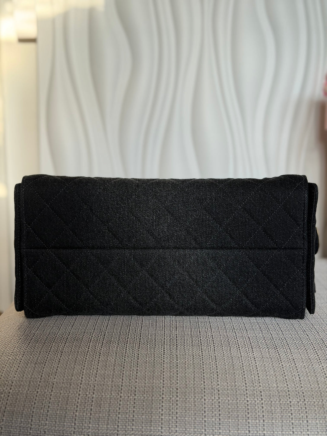 CHANEL 25S 2025 Black Denim Medium 25 Hobo Bag with Detachable Pouch Aged GHW