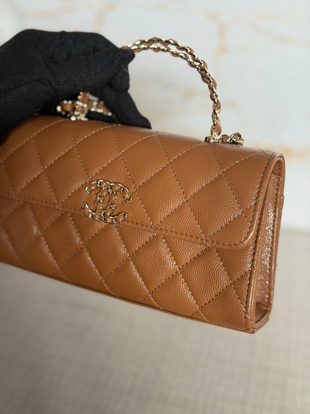 CHANEL 26P Brown Caviar LGHW Top Handle Vanity 2026