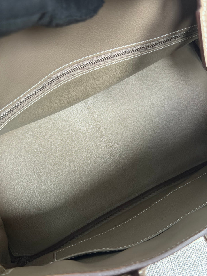 Hermès Etoupe Togo Leather PHW Birkin 30 Stamp A 2017