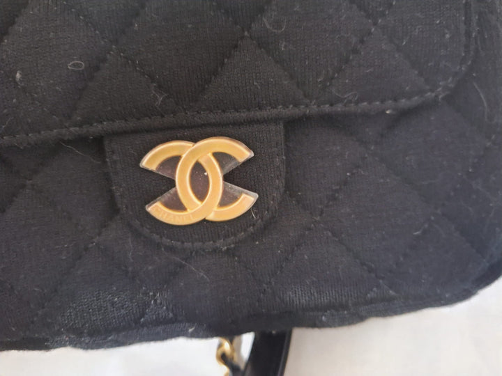 CHANEL Jersey Wavy Hobo Bag with Aged GHW Size Small