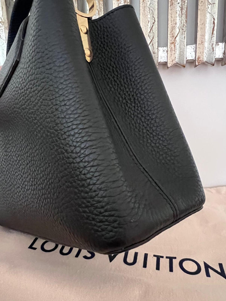 LOUIS VUITTON LV Black Caviar GHW Capucines BB