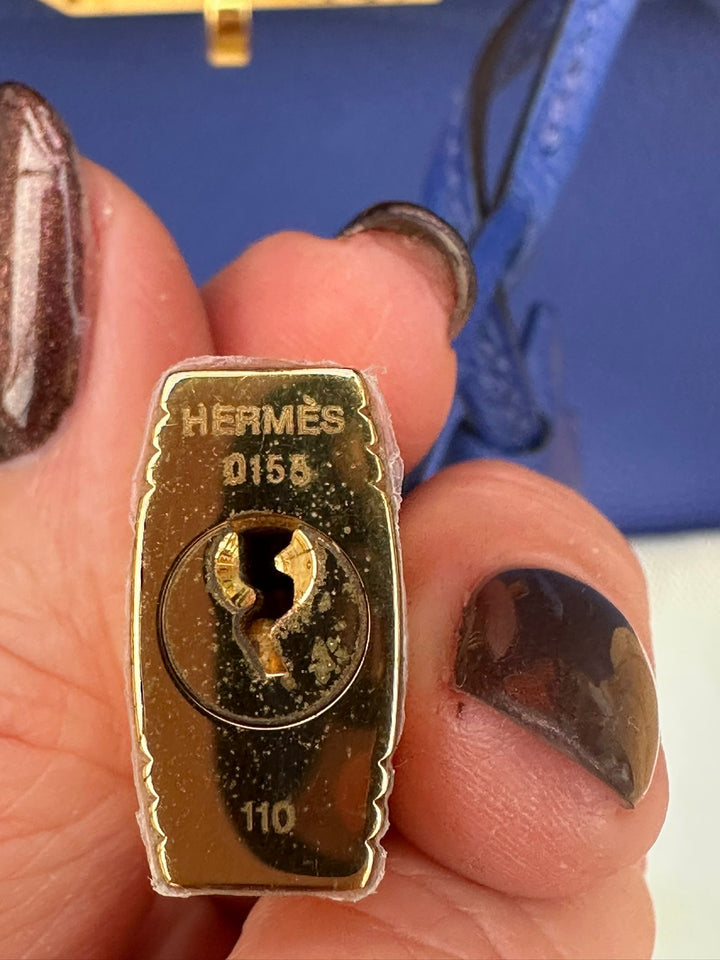 Hermes Birkin 30 Bleu Electric Togo Leather GHW Stamp T 2015 Bag