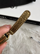 Load image into Gallery viewer, Chanel 19A Gold Calf skin Croc Embossed Mini O Case with Aged GHW
