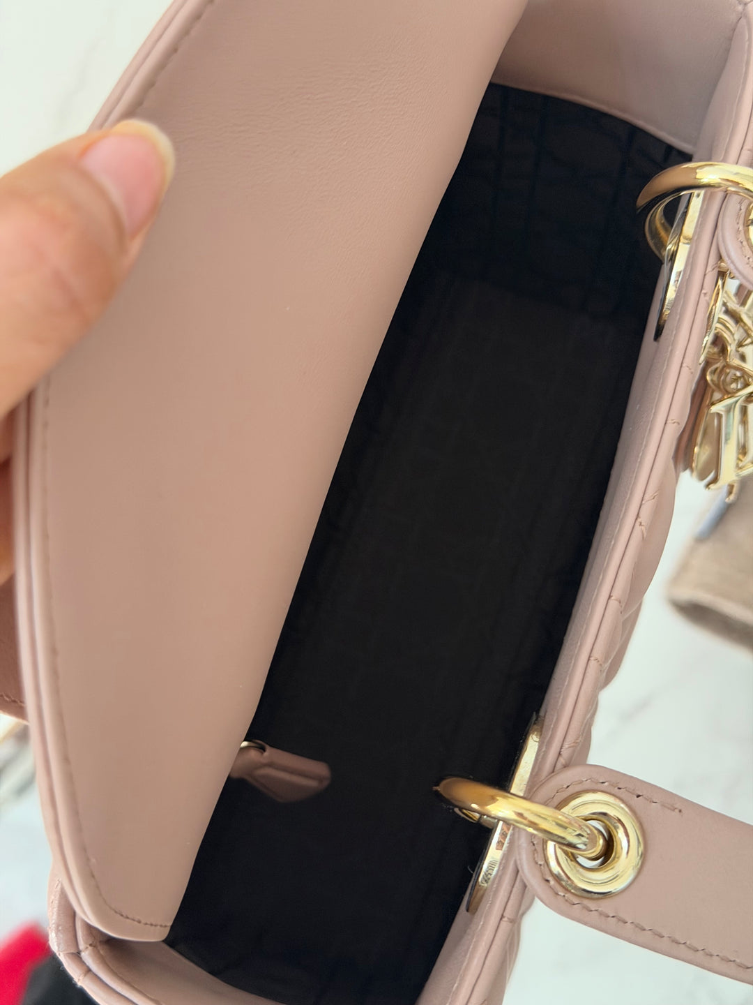 DIOR Lady Dior In Blush Lambskin LGHW size SMALL 2020