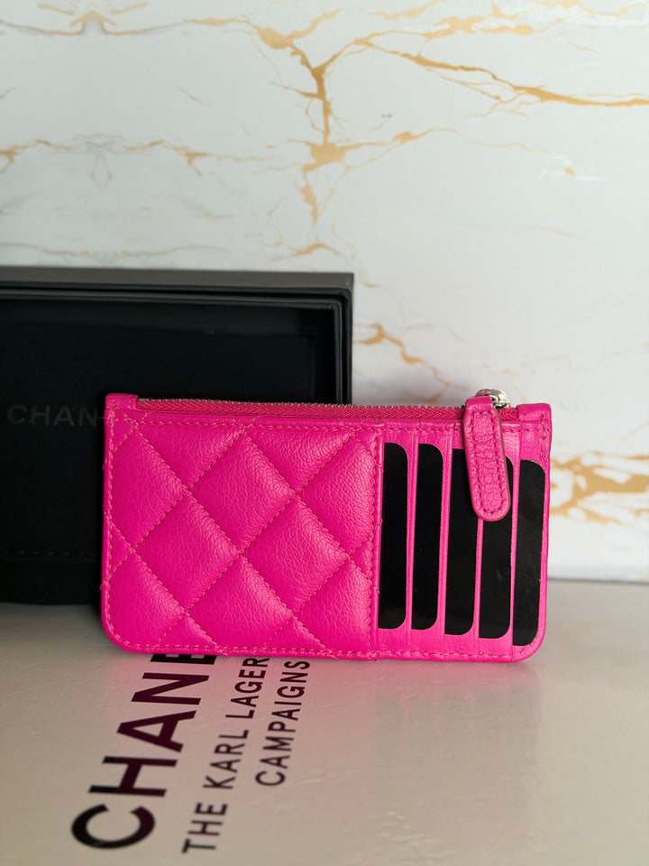 CHANEL Neon Pink SHW Reissue Card Holder 2018