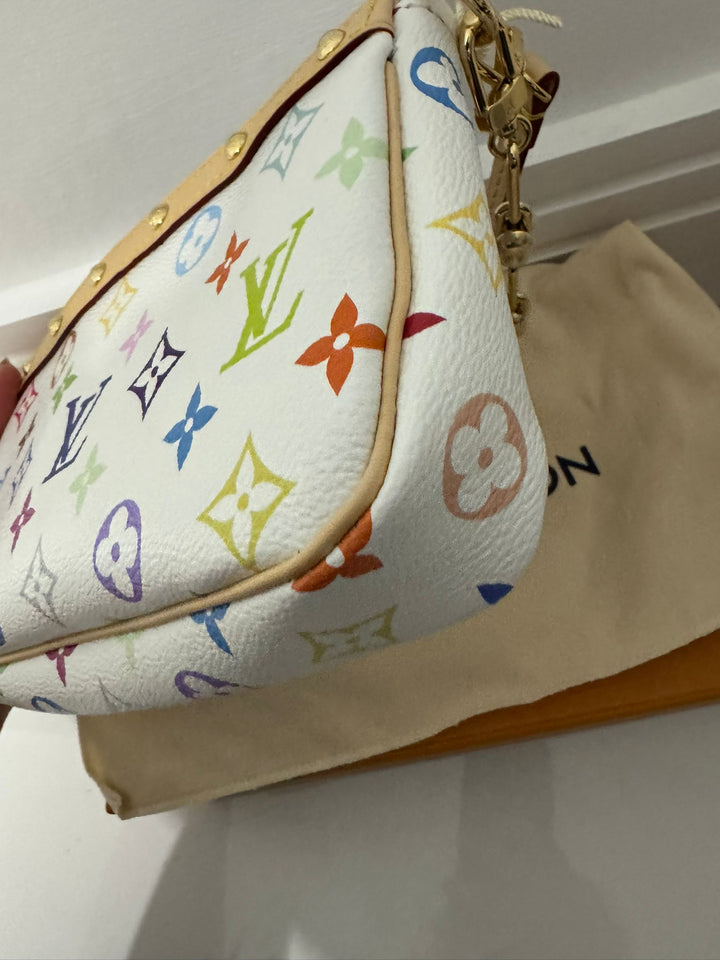 LOUIS VUITTON LV x TM Multicolor Monogram Pochette Accessoires Blanc/White