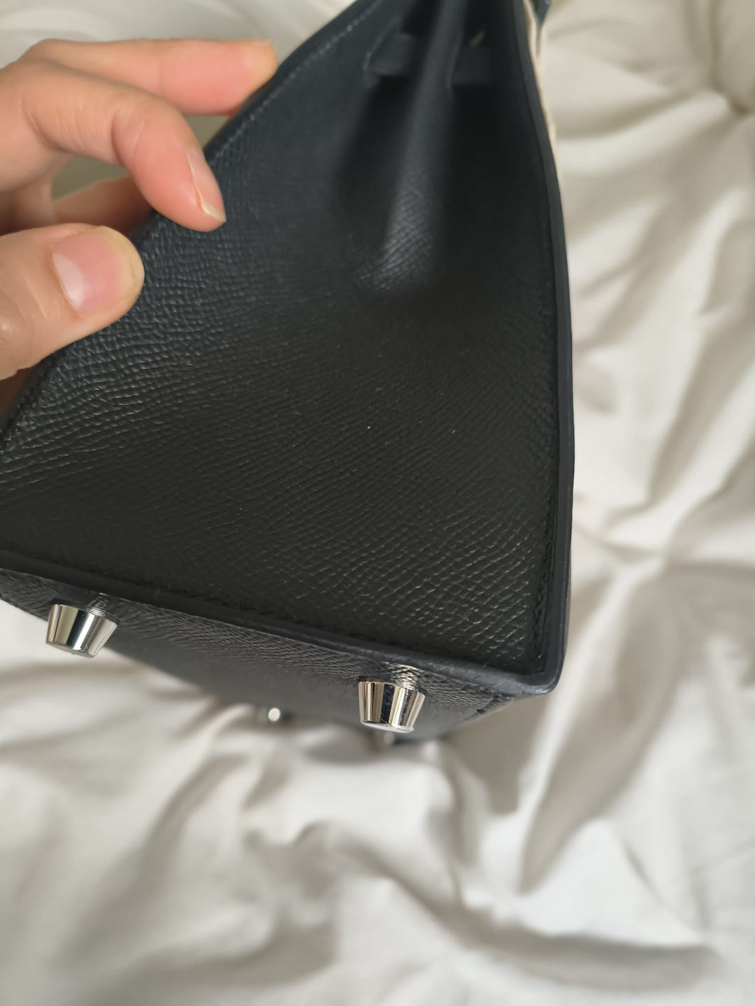 HERMÈS Kelly 25 Noir Black Epsom Leather Sellier PHW Stamp W 2025 NEW