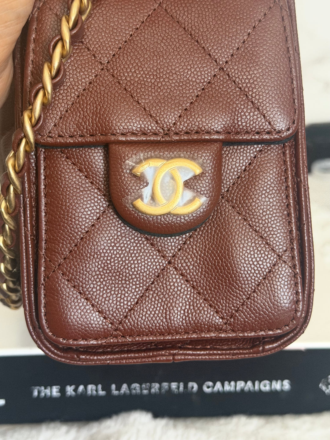 CHANEL 26S Brown Caviar Mini 25 Hobo Bag with Aged GHW 2026