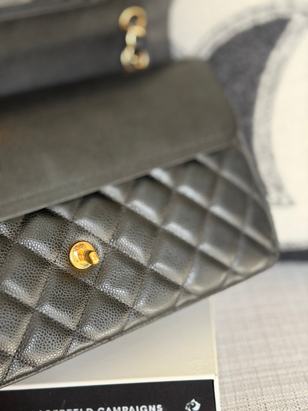 CHANEL series 15 Black Caviar GHW Jumbo Timeless Classic Double Flap Bag 2011