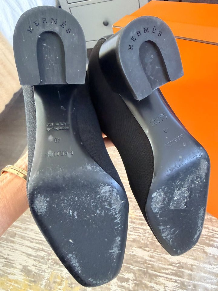 HERMÈS Fontaine 60 Boots size EU 40 UK 7 Black
