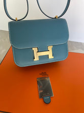 Load image into Gallery viewer, Hermes Constance III Mini 18 cms New Bleu Jean Epsom Leather GHW Stamp W (2024)
