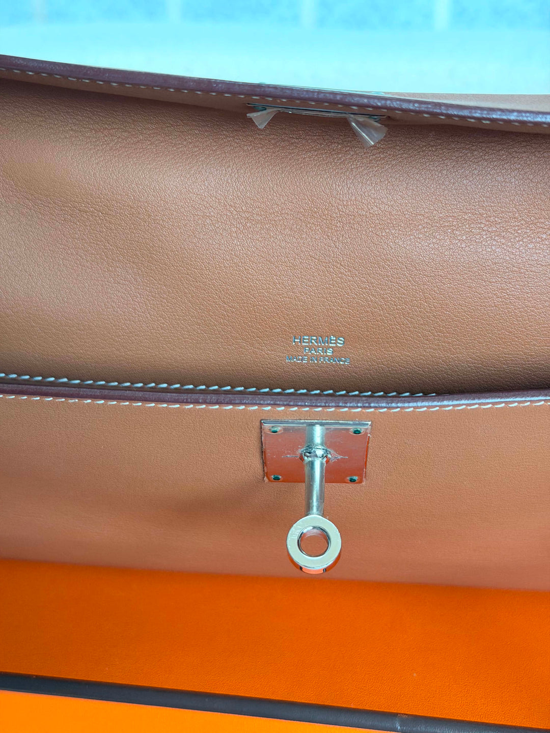 HERMÈS Kelly Cut Gold Swift Leather PHW 2014 Stamp R in []