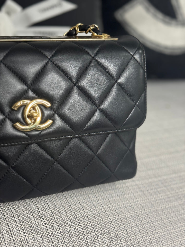 Chanel series 29 (2019) Black Lambskin LGHW Trendy CC Shoulder Flap Bag