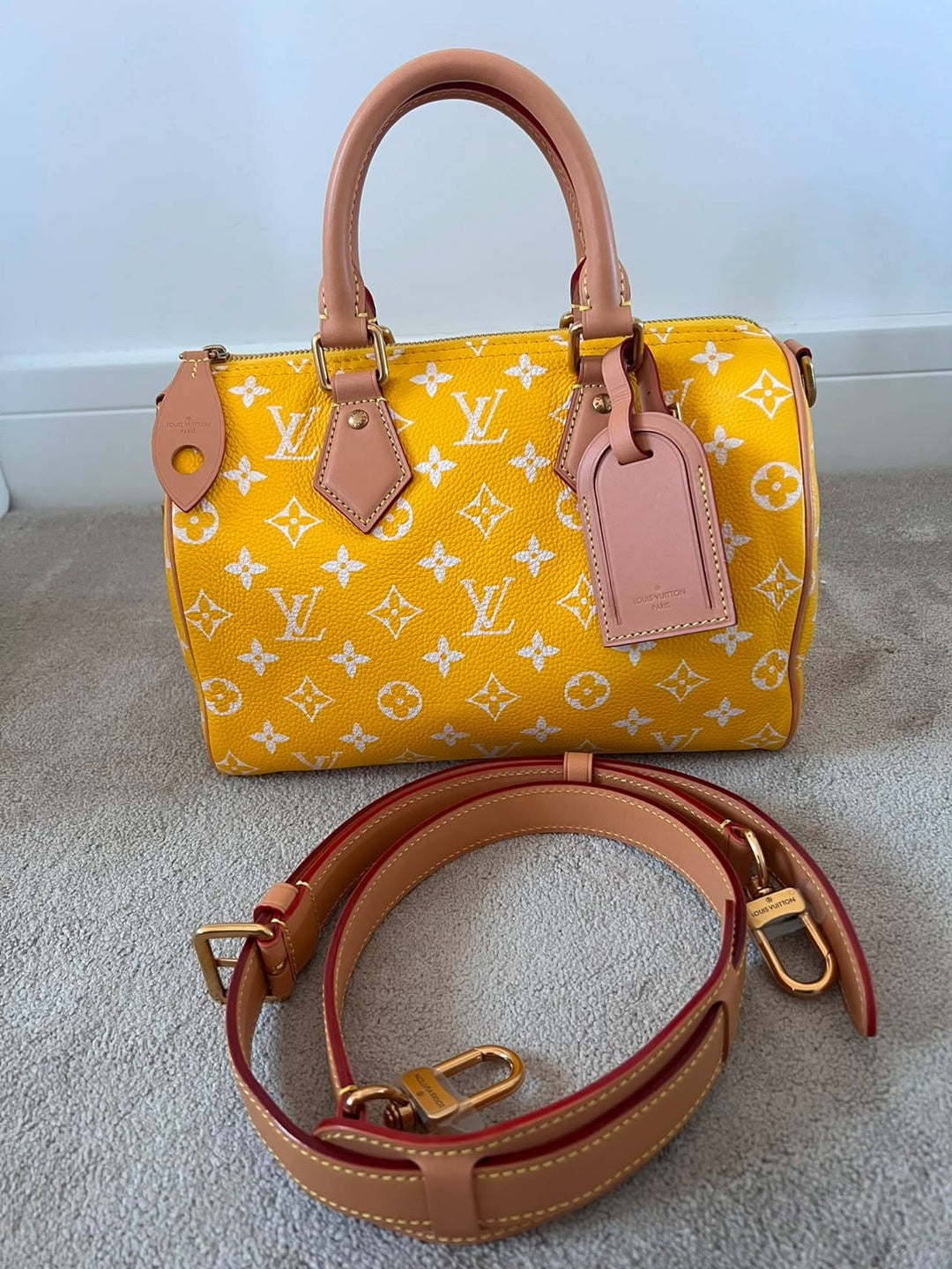 LOUIS VUITTON LV Speedy P9 Bandoulière 25 Bag in Yellow