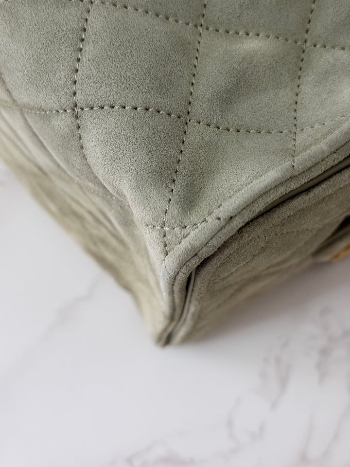 CHANEL 25C 2025 Khaki Suede Aged GHW 25 Hobo Bag size Medium