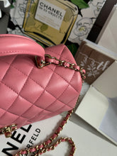 Load image into Gallery viewer, Chanel Pink Lambskin (2022) LGHW Mini Rectangular Flap Bag with Top Handle
