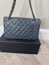 Load image into Gallery viewer, CHANEL 21B 2021 Dark Grey Caviar LGHW Medium ML Timeless Classic Double Flap Bag
