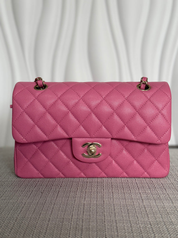 CHANEL series 31 21P Collection Pink Caviar LGHW Small Timeless Classic Double Flap Bag
