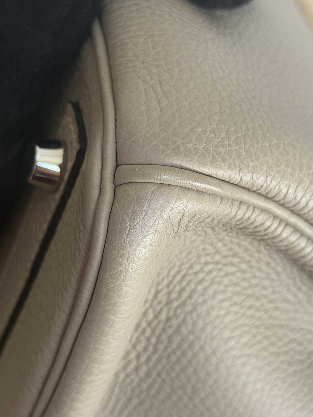 Hermès Gris Tourterelle Togo Leather PHW Birkin 30 Stamp T 2015