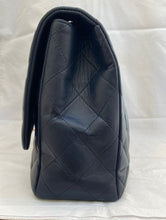 Load image into Gallery viewer, CHANEL Series 13 Navy Lambskin SHW Single Flap Jumbo Classic Bag
