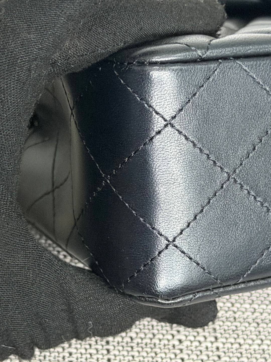 CHANEL Black Lambskin LGHW Mini Rectangular Flap Bag 2025