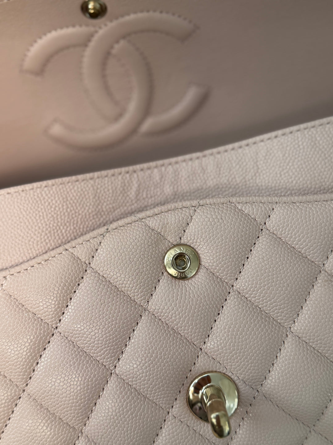 CHANEL 21C 2021 Rose Clair Caviar LGHW Medium ML 11.12 Timeless Classic Double Flap Bag