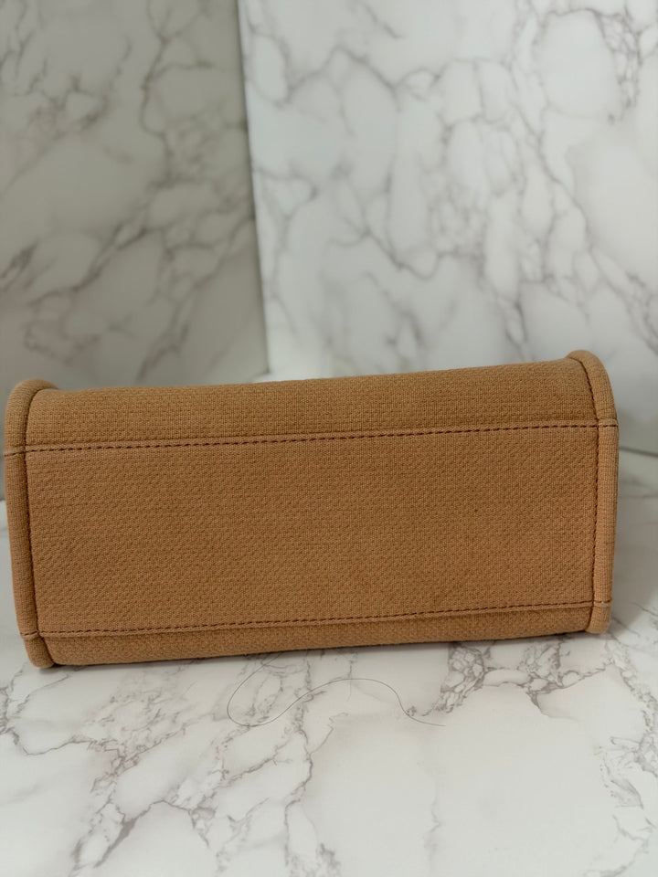 CHANEL 24P collection 2024 Beige Tweed Deauville Tote size Small with top handle LGHW and pouch