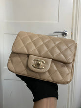 Load image into Gallery viewer, Chanel series 20 15C 2014/2015 Cruise Collection Pearly Beige Caviar Brushed GHW Square Mini Flap Bag
