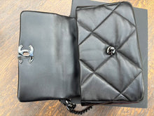 Load image into Gallery viewer, Chanel 19 Flap Bag in Size Small 22P collection 2022 So Black Lambskin So Black Hardware
