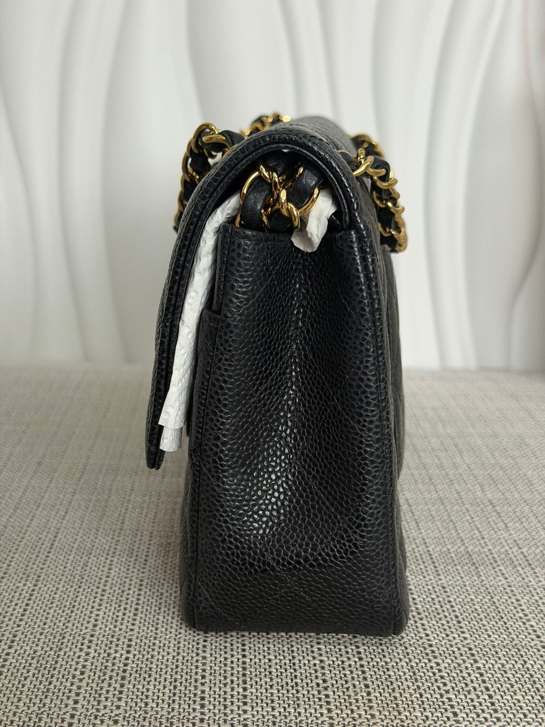 CHANEL Series 24 2017 Black Caviar GHW Medium M/L 11.12 Timeless Classic Double Flap Bag