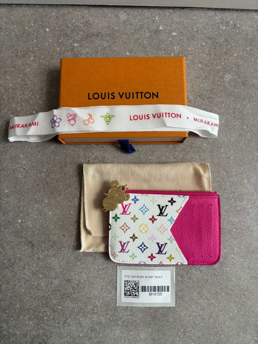 Louis Vuitton LV Romy Card Holder Takashi Murakami LV x TM in Kawaii Pink Monogram