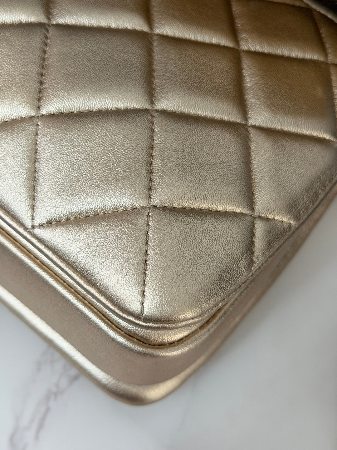 CHANEL series 30 Metallic Gold Lambskin LGHW Trendy CC top Handle Bag with non detachable Strap size SMALL 2020