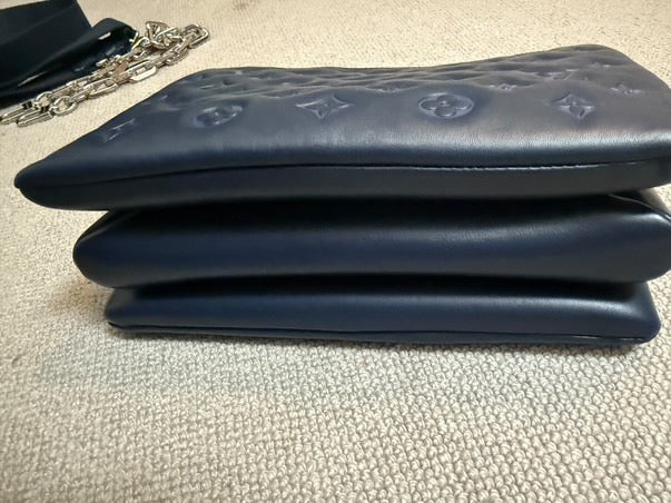 LOUIS VUITTON LV Coussin PM Navy Leather SHW