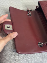 Load image into Gallery viewer, Chanel series 28 2019 Burgundy Lambskin Silver HW Mini Rectangular Flap Bag
