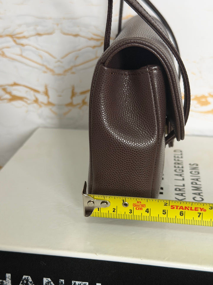 CHANEL Brown Caviar Preppy Mini 26S 2026 with Aged GHW 17 cms