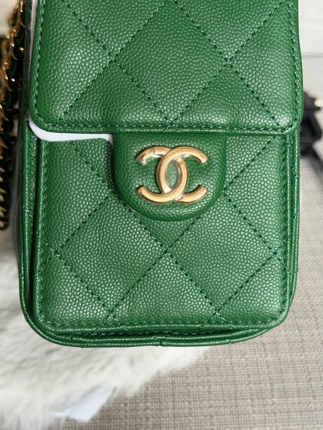 CHANEL Métiers d’art 2026 26A Green Caviar Shiny GHW MINI 25 Hobo Bag