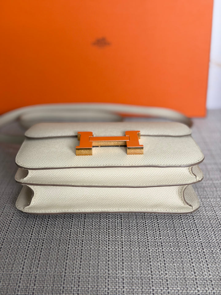 Hermès Constance 18 Mini Constance Craie Epsom Leather RGHW