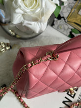 Load image into Gallery viewer, Chanel Pink Lambskin (2022) LGHW Mini Rectangular Flap Bag with Top Handle
