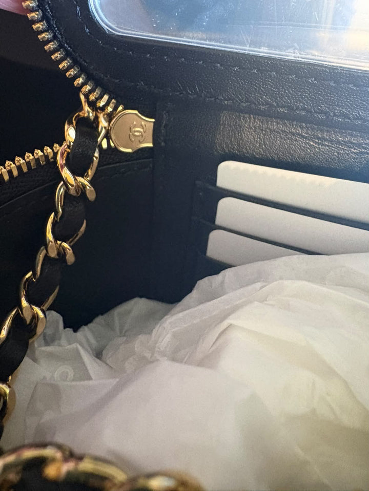 CHANEL 26A Croc Embossed Calf Skin Vanity with top handle Shiny GHW 2026