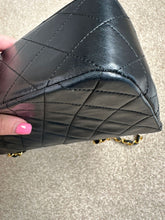 Load image into Gallery viewer, CHANEL series 1 Black Lambskin 24k GHW Full Flap Bag

