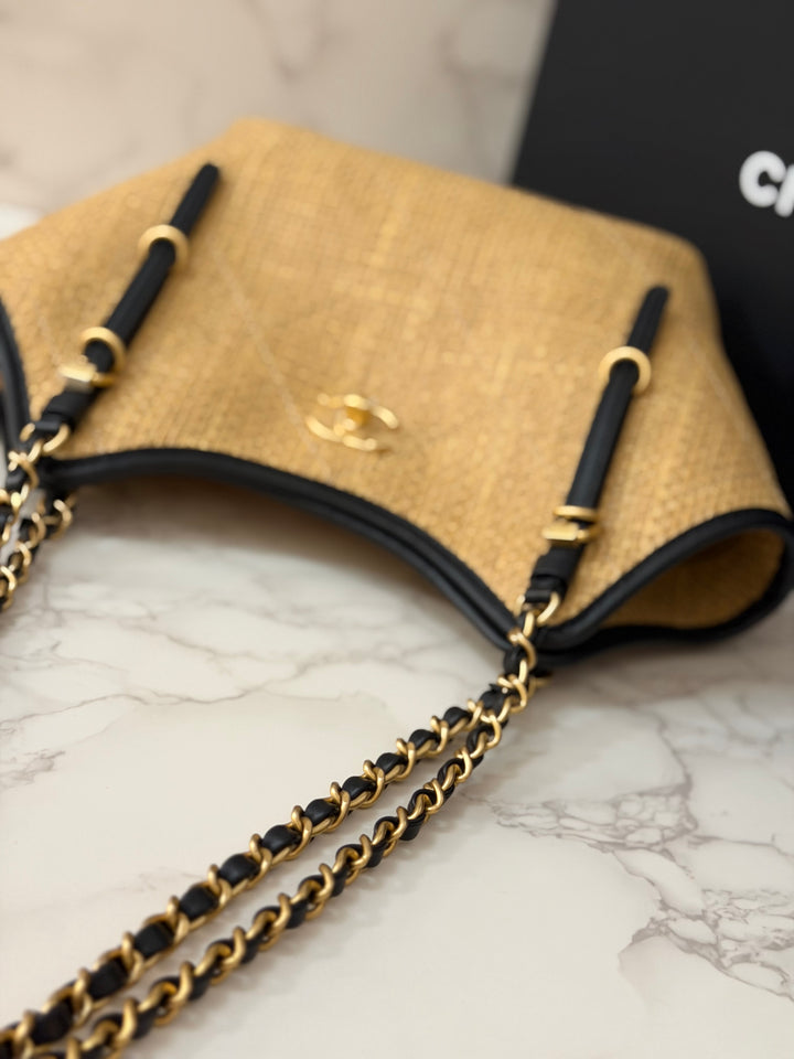 CHANEL 25K Raffia Small Tote Bag 2025
