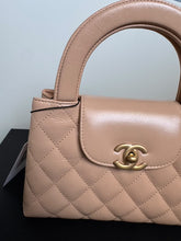 Load image into Gallery viewer, Chanel 25C 2024/2025 Cruise Collection Beige Calf skin Nano Kelly Shopping Bag size Small (19 cms) with GHW
