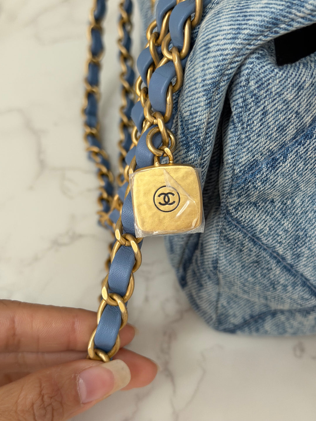 CHANEL 25K collection 2025 Blue Denim Large Flap Bag