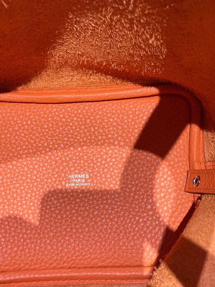 Hermes Picotin 18 in Orange Poppy leather with Palladium Hardware stamp B (2024)