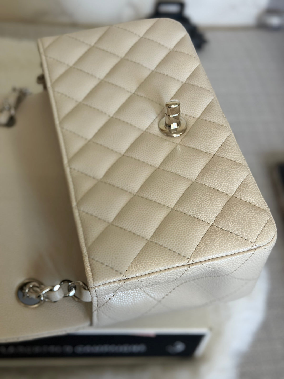 CHANEL 18B series 26 Ivory Caviar SHW Mini Rectangular Flap Bag 2018