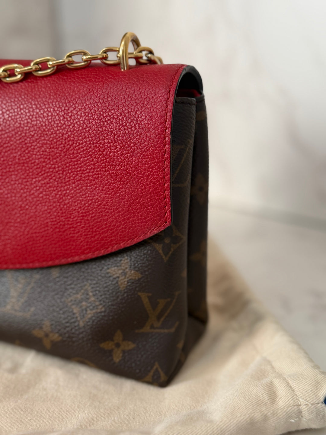 LOUIS VUITTON LV Saint St Placide In Monogram Canvas/Cherry Red