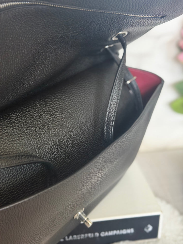 WA/Email to purchase only- CHANEL Matthieu Blazy Maxi 32 cms Flap Bag in Black Caviar SHW 2026