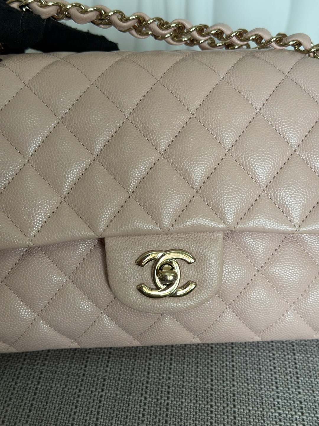 CHANEL 21C 2021 Rose Clair Caviar LGHW Medium ML 11.12 Timeless Classic Double Flap Bag