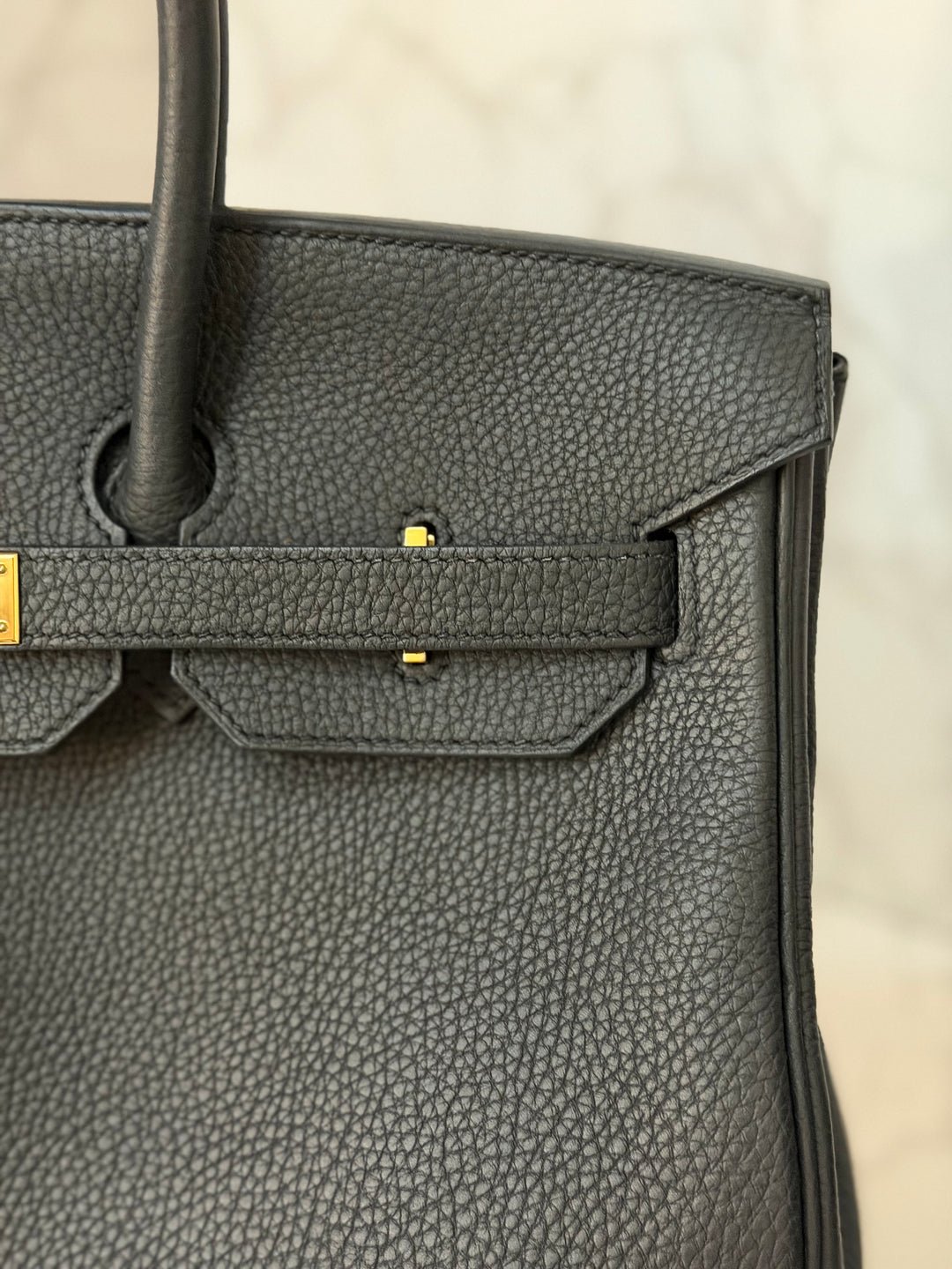 Hermes Birkin 35 Noir Black Togo Leather GHW Stamp T 2015